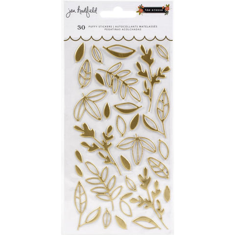 Jen Hadfield 'The avenue' puffy gold leaf stickers