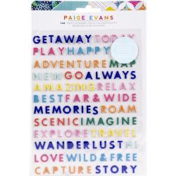 Paige Evans 'Go the scenic route' puffy phrase stickers