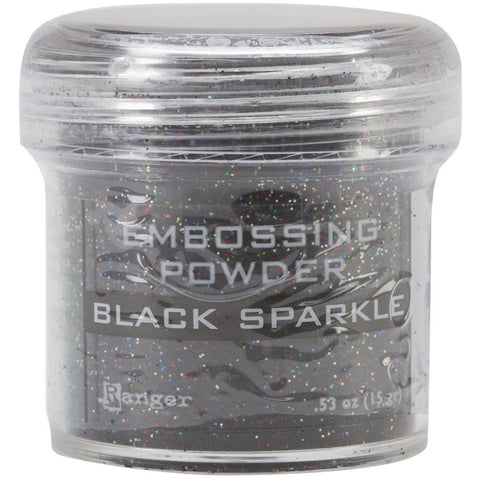 Ranger black sparkle embossing powder