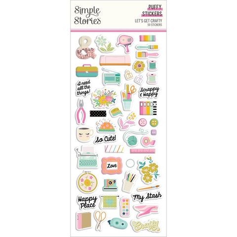 Simple Stories 'Let's get crafty' puffy stickers