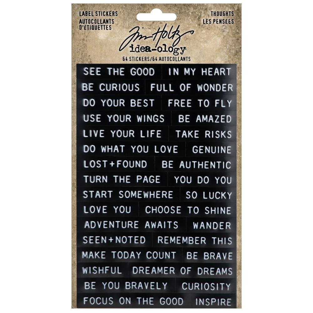 Tim Holtz thoughts label stickers