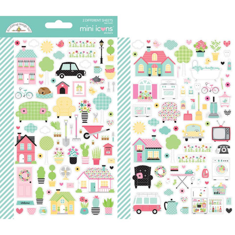 Doodlebug 'My happy place' mini icon stickers