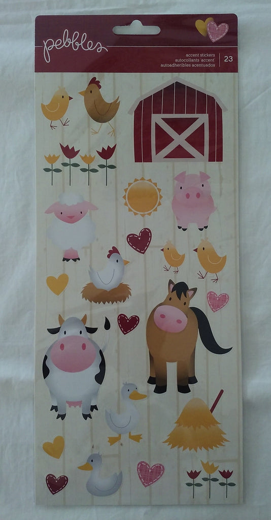 Pebbles farm animal stickers