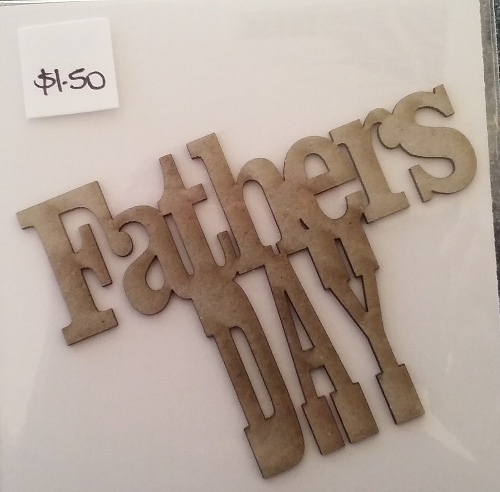 Corbett Creations 'Father's Day' chipboard word