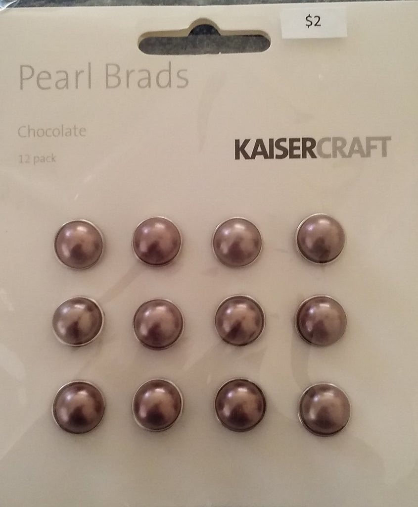 Kaisercraft pearl brads (chocolate)