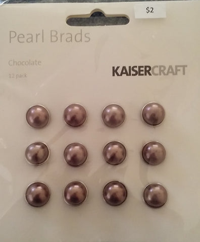 Kaisercraft pearl brads (chocolate)