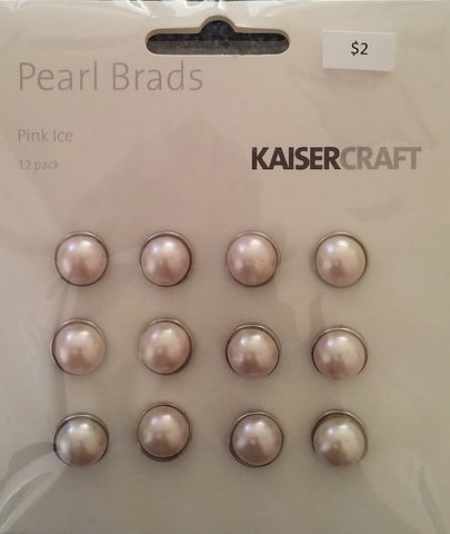 Kaisercraft pearl brads (pink ice)