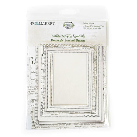 49 and Market Vintage Artistry rectangle stitched frames