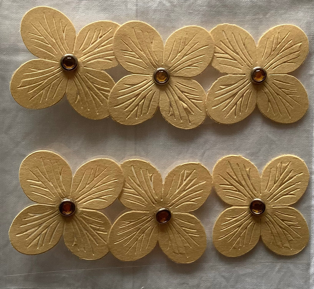 Porta Craft Latte rhinestone flowers