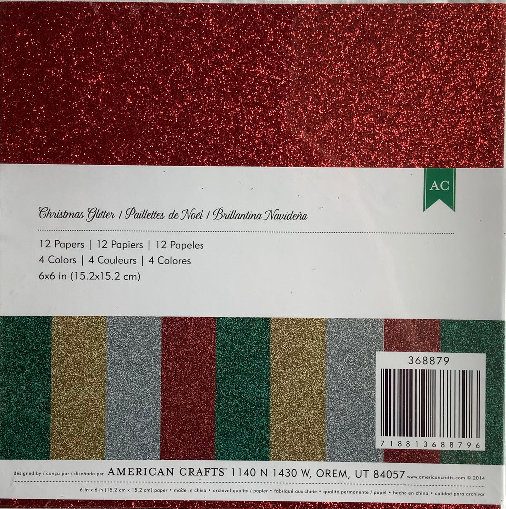 AC Christmas glitter 6x6 pack pack