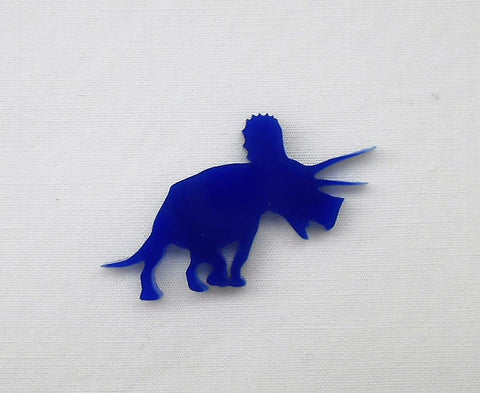 Corbett Creations navy blue acrylic triceratops dinosaur