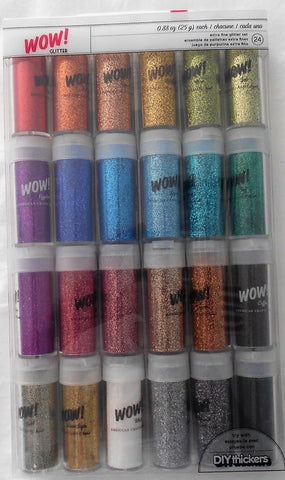 AC Wow extra fine glitter 24 pack (25g each)