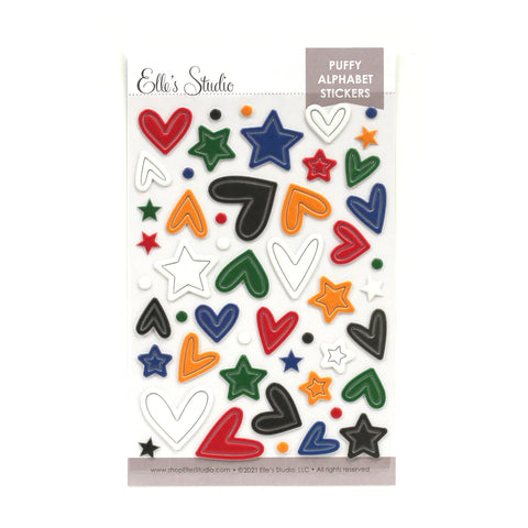 Elle's Studio puffy heart & star stickers