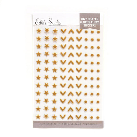 Elle's Studio puffy gold tiny shapes stickers