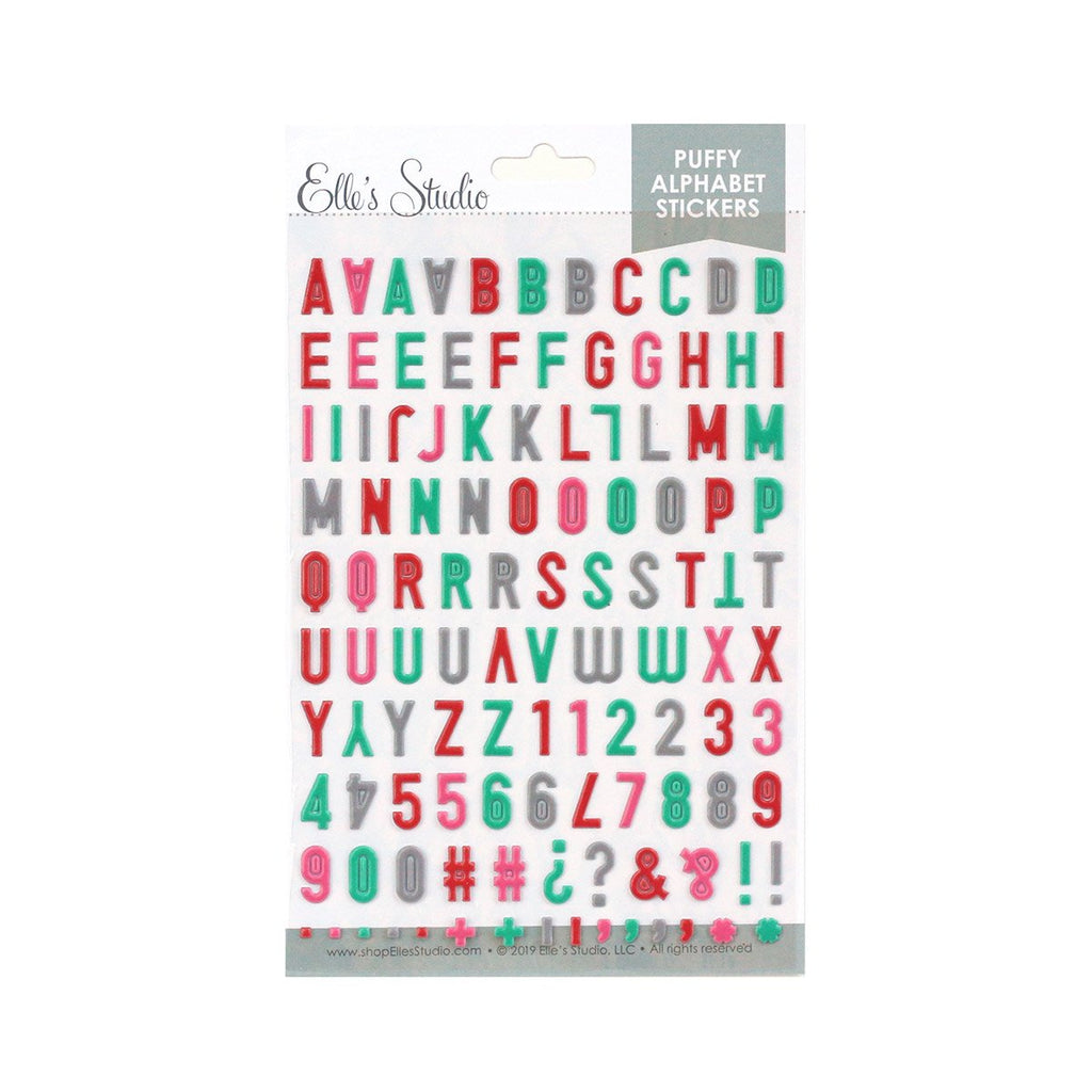 Elle's Studio Valentine puffy alphabet stickers