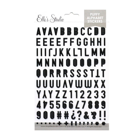 Elle's Studio black puffy alphabet stickers