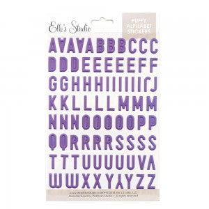 Elle's Studio purple puffy alphabet stickers (no numbers)
