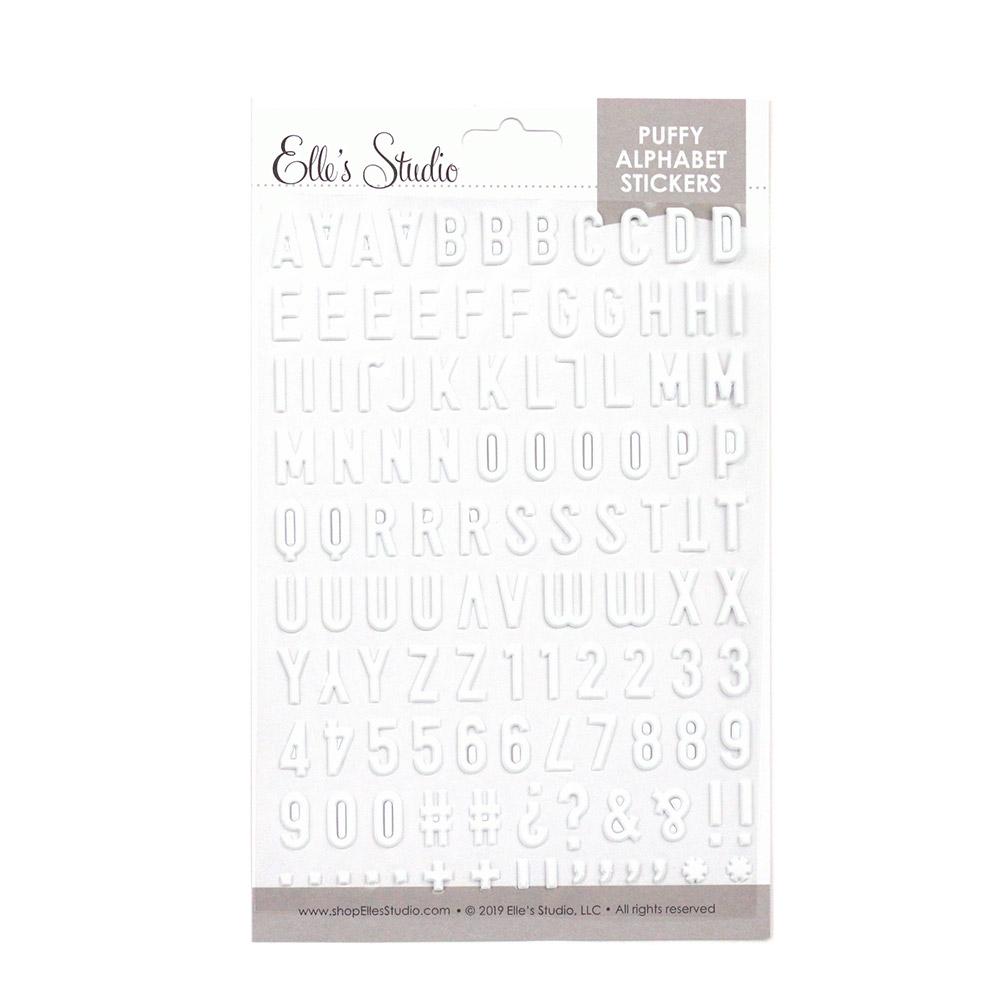 Elle's Studio white puffy alphabet stickers