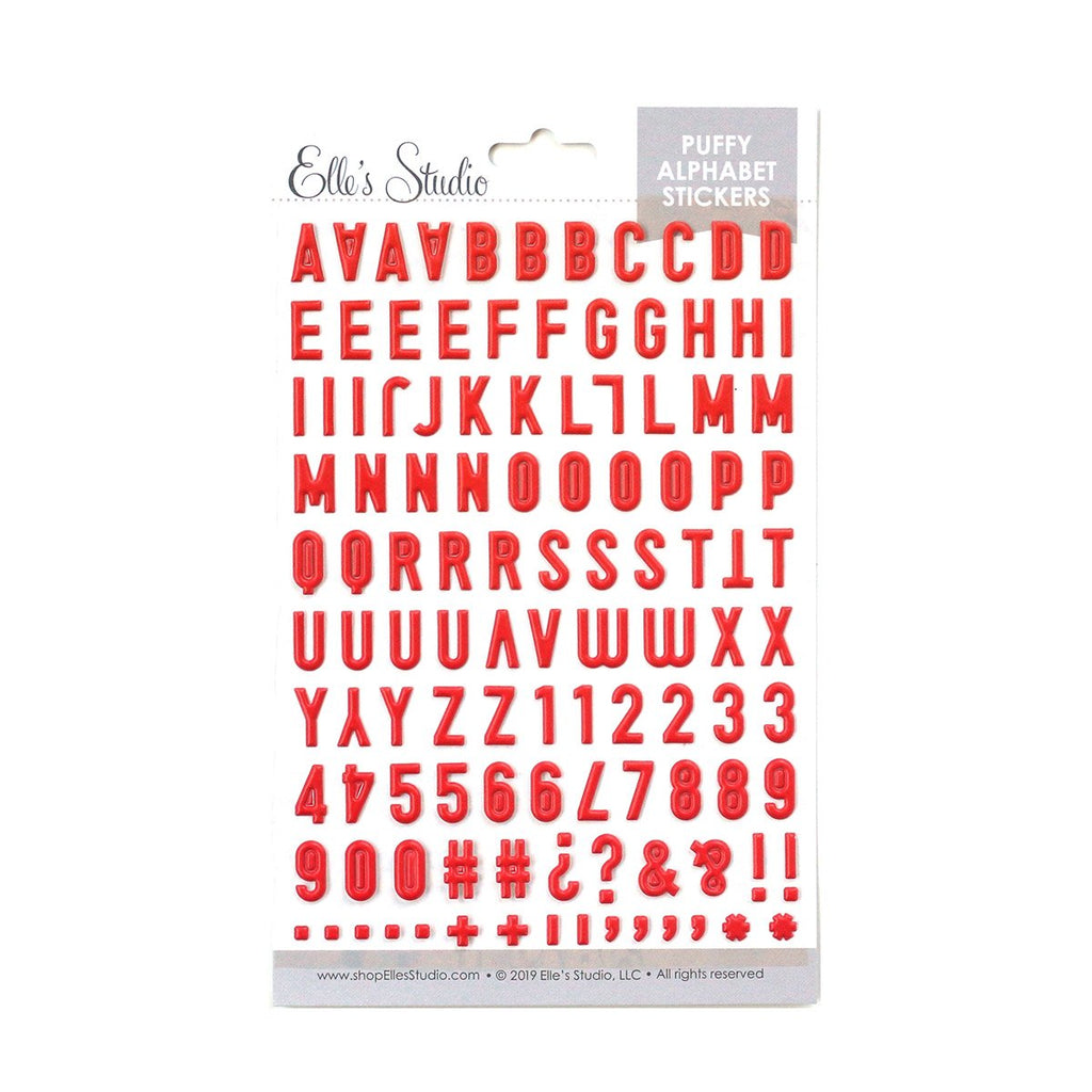 Elle's Studio red puffy alphabet stickers