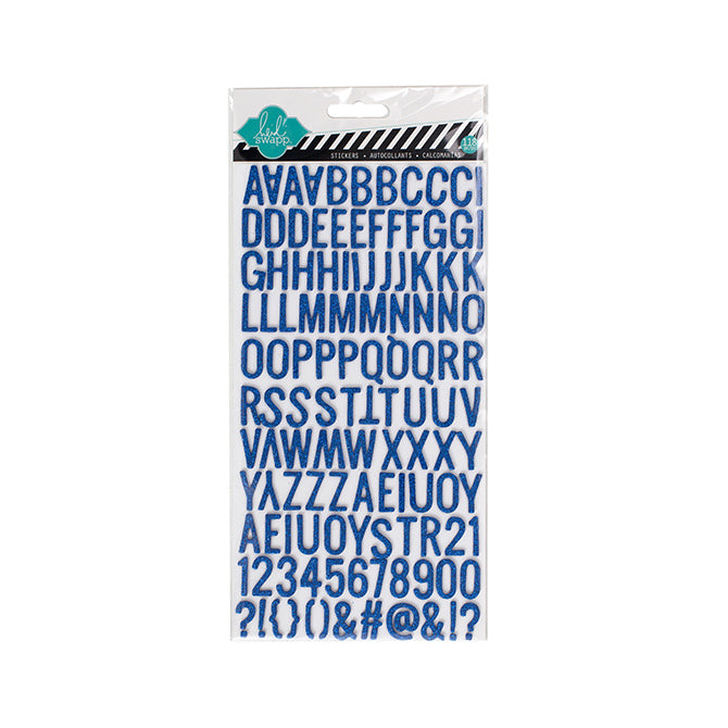 HS navy glitter foam alphabet stickers