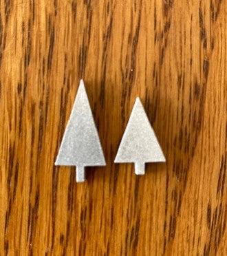 Corbett Creations (2) Christmas tree approx. 2cm x1 cm and 1.5cm x1cm