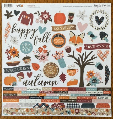 Simple Stories 'Forever fall' combo cardstock stickers