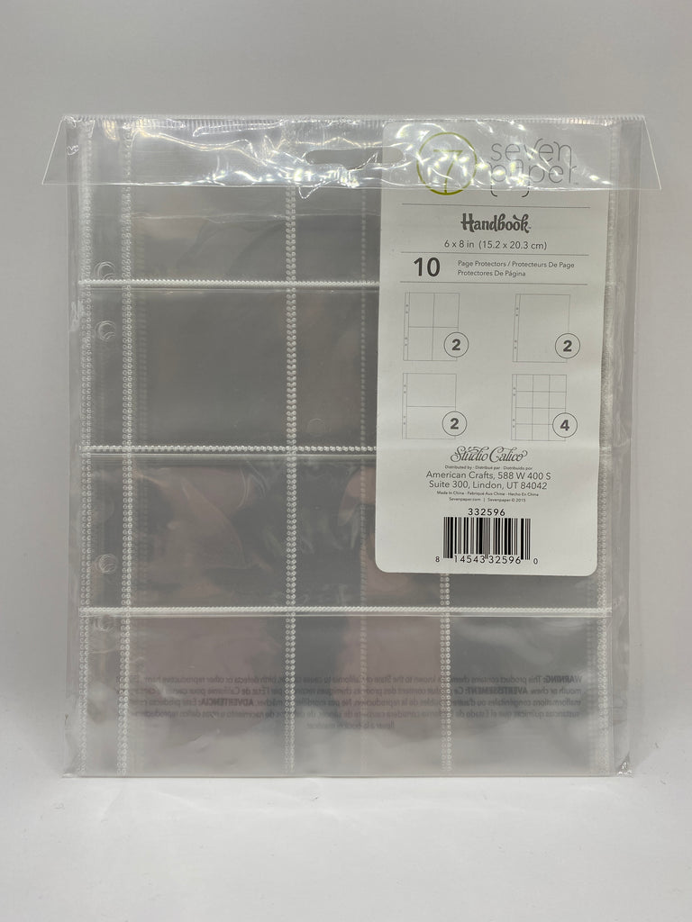 SC 7paper 6x8 multi pocket protectors 10 pack (4 rings)