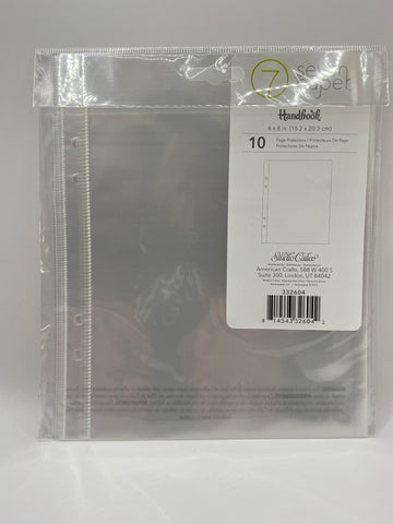 SC 7paper 6x8 page protectors refills 10 pack (4 rings)