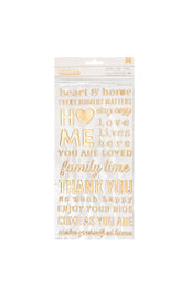 Jen Hadfield 'The Avenue' gold puffy phrase stickers