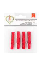 AC red glitter pegs