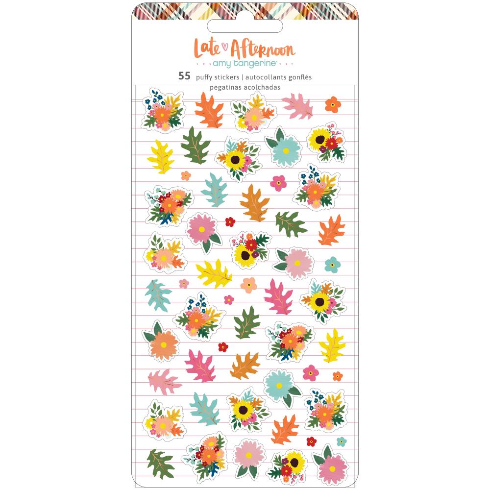 Amy Tan 'Late afternoon' mini puffy floral stickers