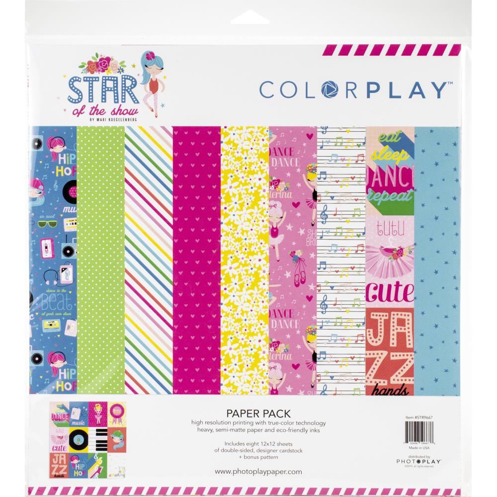 Colorplay Star of the show paper pack 8x sheets of ds pp