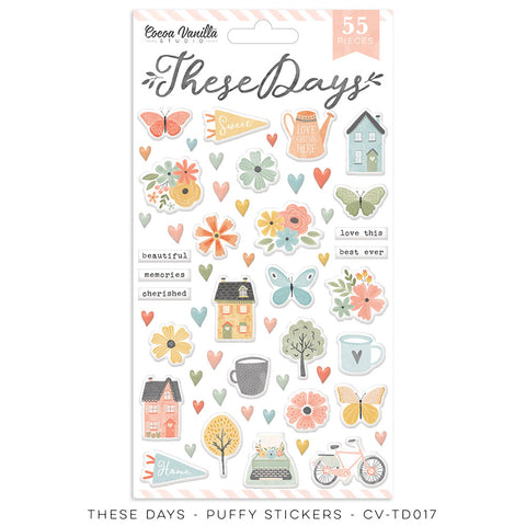 Cocoa Vanilla 'These Days' puffy stickers