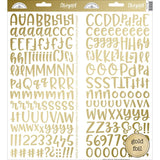 Doodlebug Abigail alphabet cardstock stickers (6 colours)