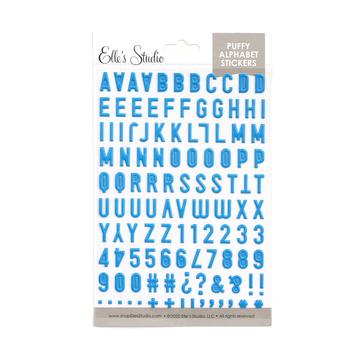 Elle's Studio cerulean puffy alphabet stickers