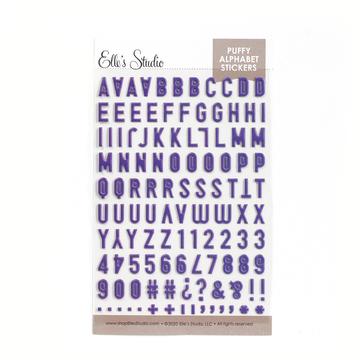Elle's Studio purple puffy alphabet stickers