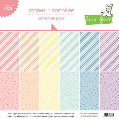 Lawn Fawn  Stripes n Sprinkles collection pack