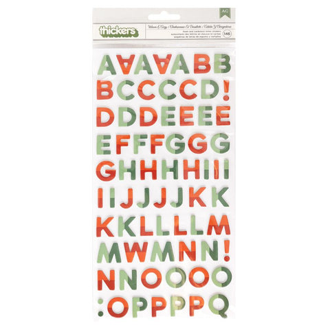 Crate Paper 'Mittens & Mistletoe' foam alphabet thickers