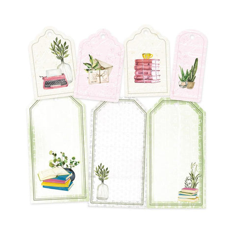 P13 'Garden of books' tags (7 pieces)