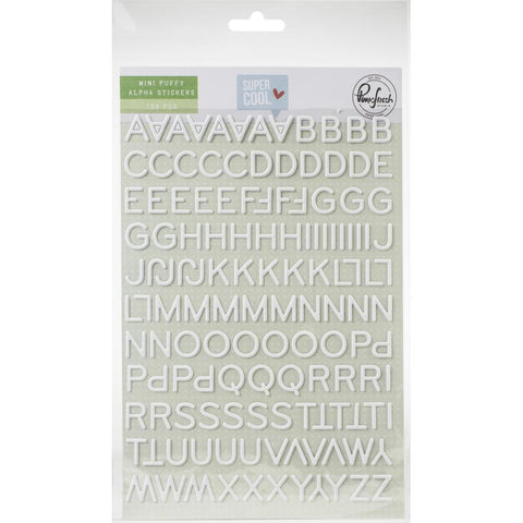 Pink Fresh Studio 'Super cool' mini white puffy alphabet stickers