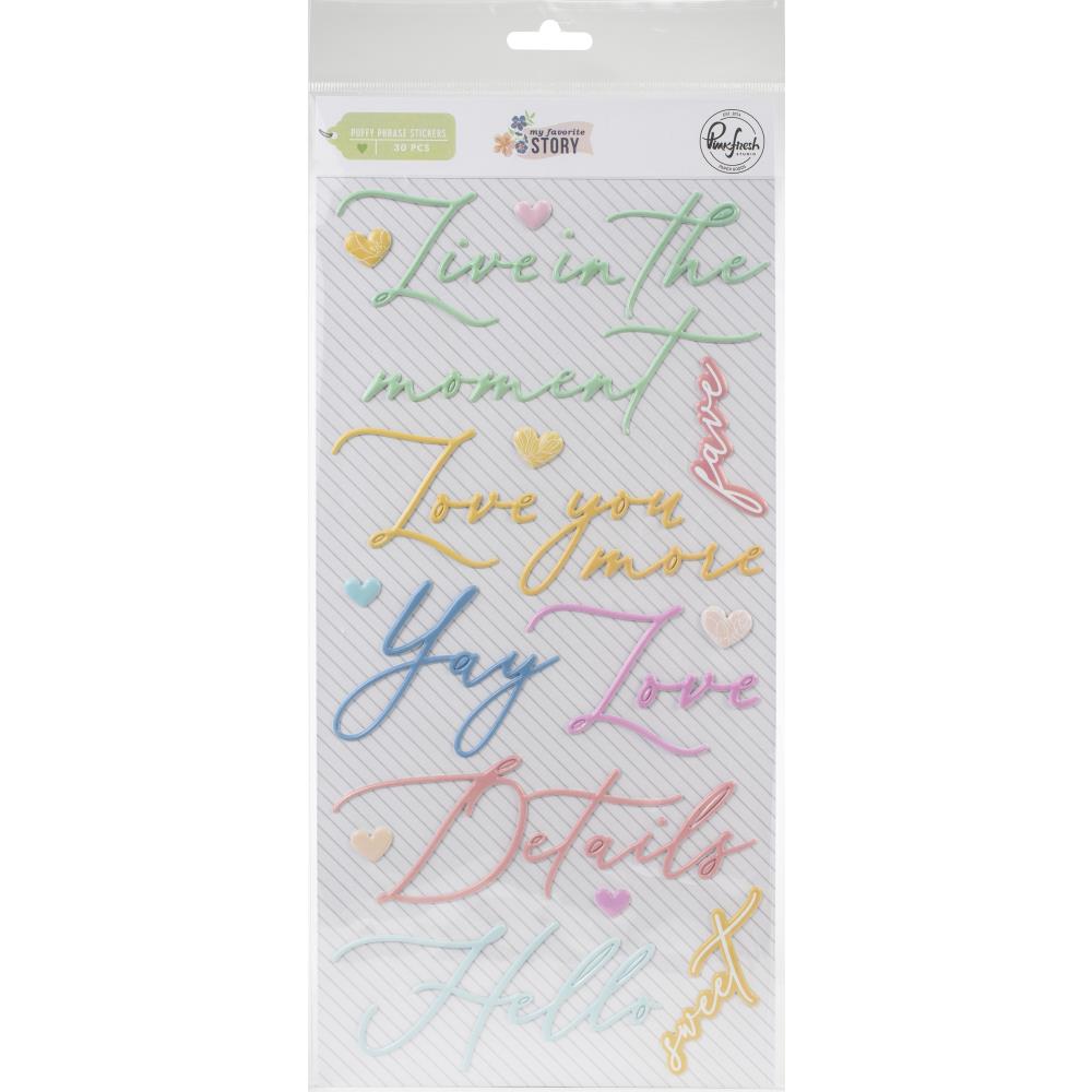 PFS 'My favorite story' puffy phrase stickers