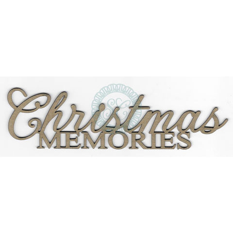 Scrapaholics 'Christmas memories' chipboard word 2"X6.5"
