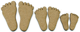 Scrapfx chipboard feet (3 pairs)