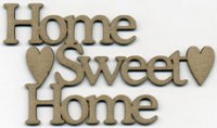 Scrapfx 'home sweet home' chipboard word