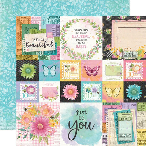 Simple Stories 'Life in Bloom' 2x2 and 4x4 elements ds pp