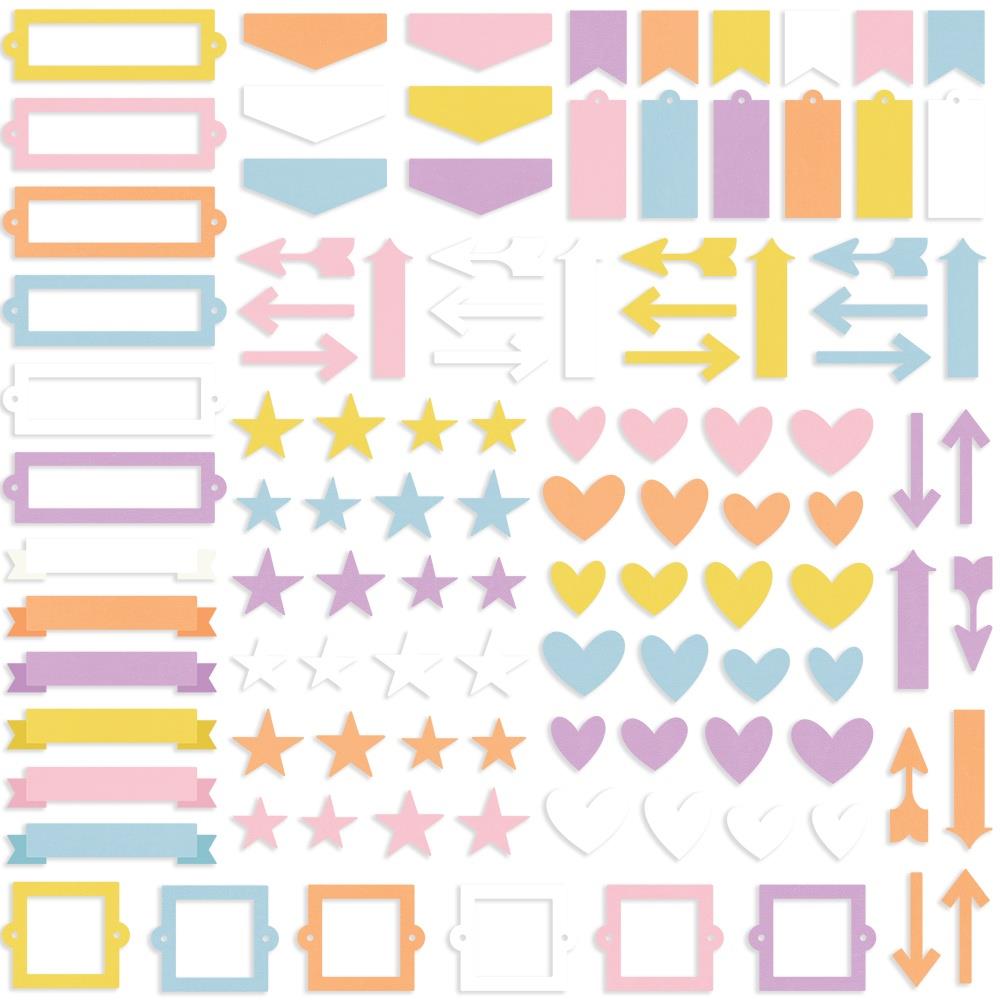Simple Stories Color Vibe chipboard bits - spring (120 pieces)