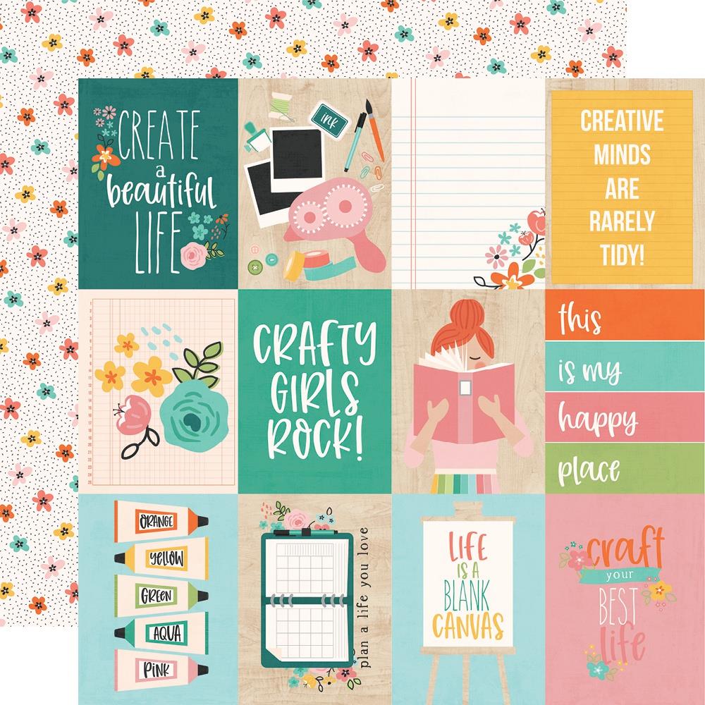 Simple Stories 'Hey crafty girl' 3x4 elements ds pp