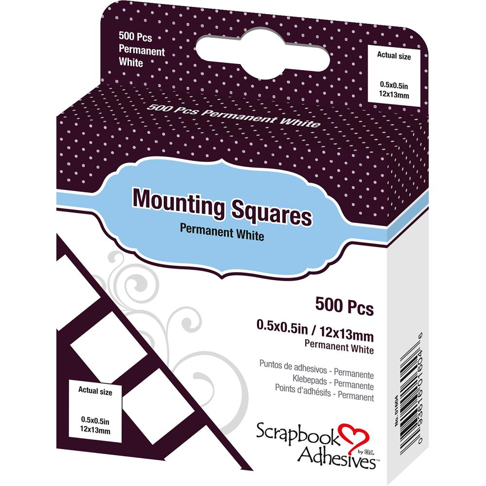 Scrapbook Adhesives permanent white mounting squares (500)